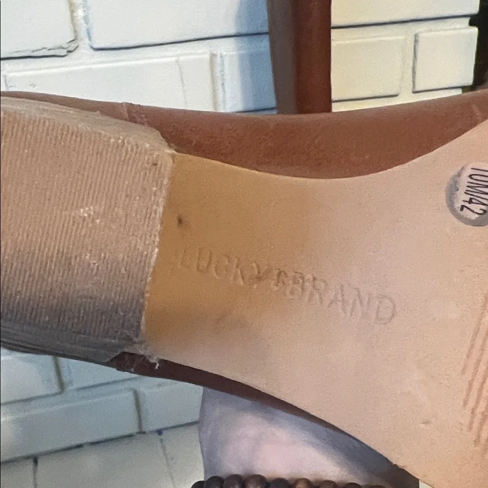 Brown Leather Knee-High Boots Lucky Brand SZ10